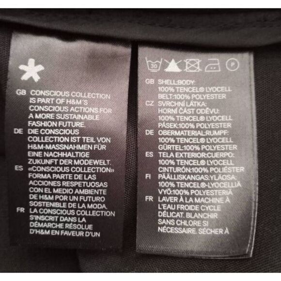 H&M CONSCIOUS COLLECTION BLACK WRAP BLAZER SZ.12 EUC. - Picture 7 of 10